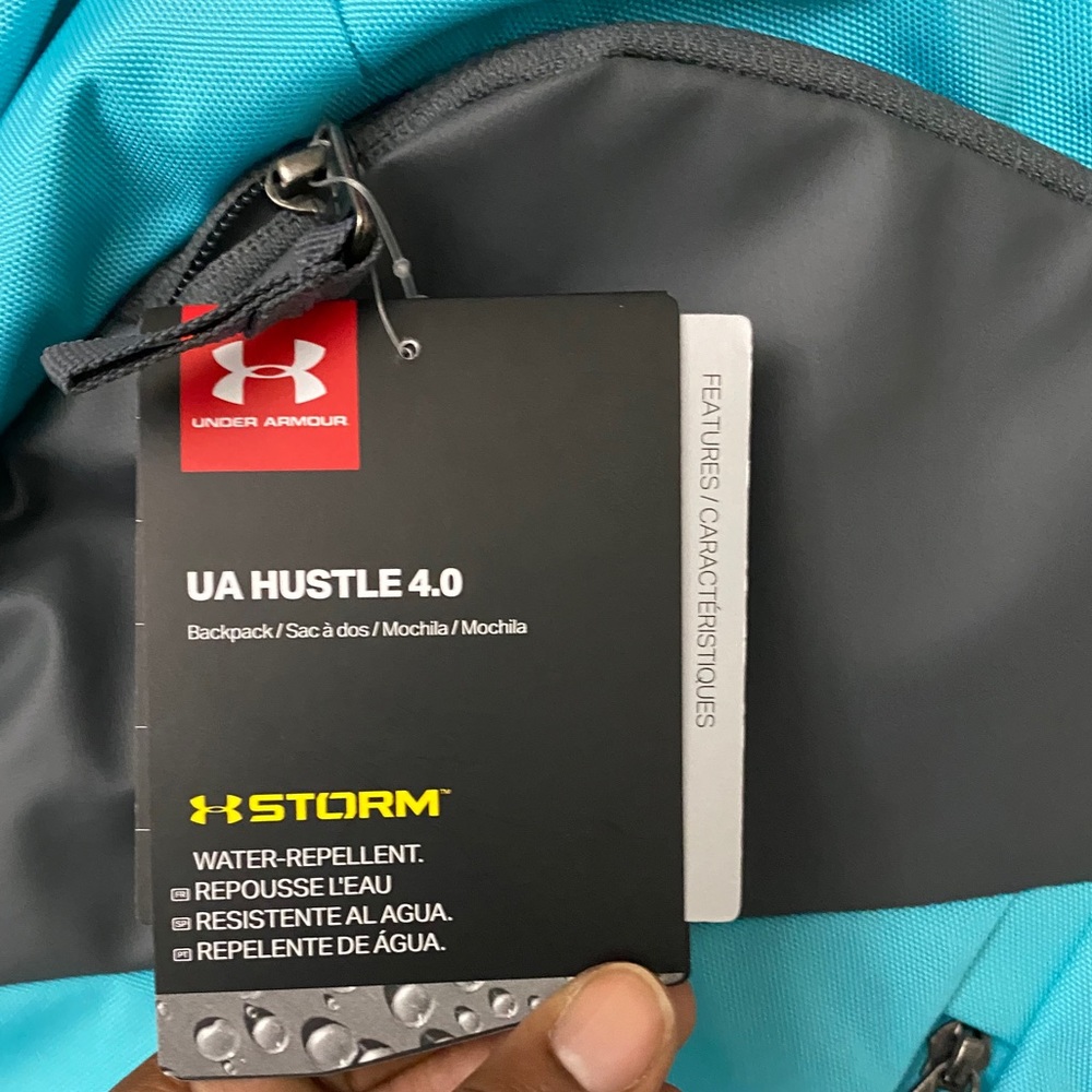 {$FIRM}{new}{last 1} Teal UA Hustle 4.0 Backpack - Picture 4 of 9